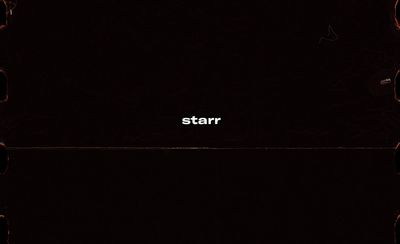 a black background with the word starr written in white