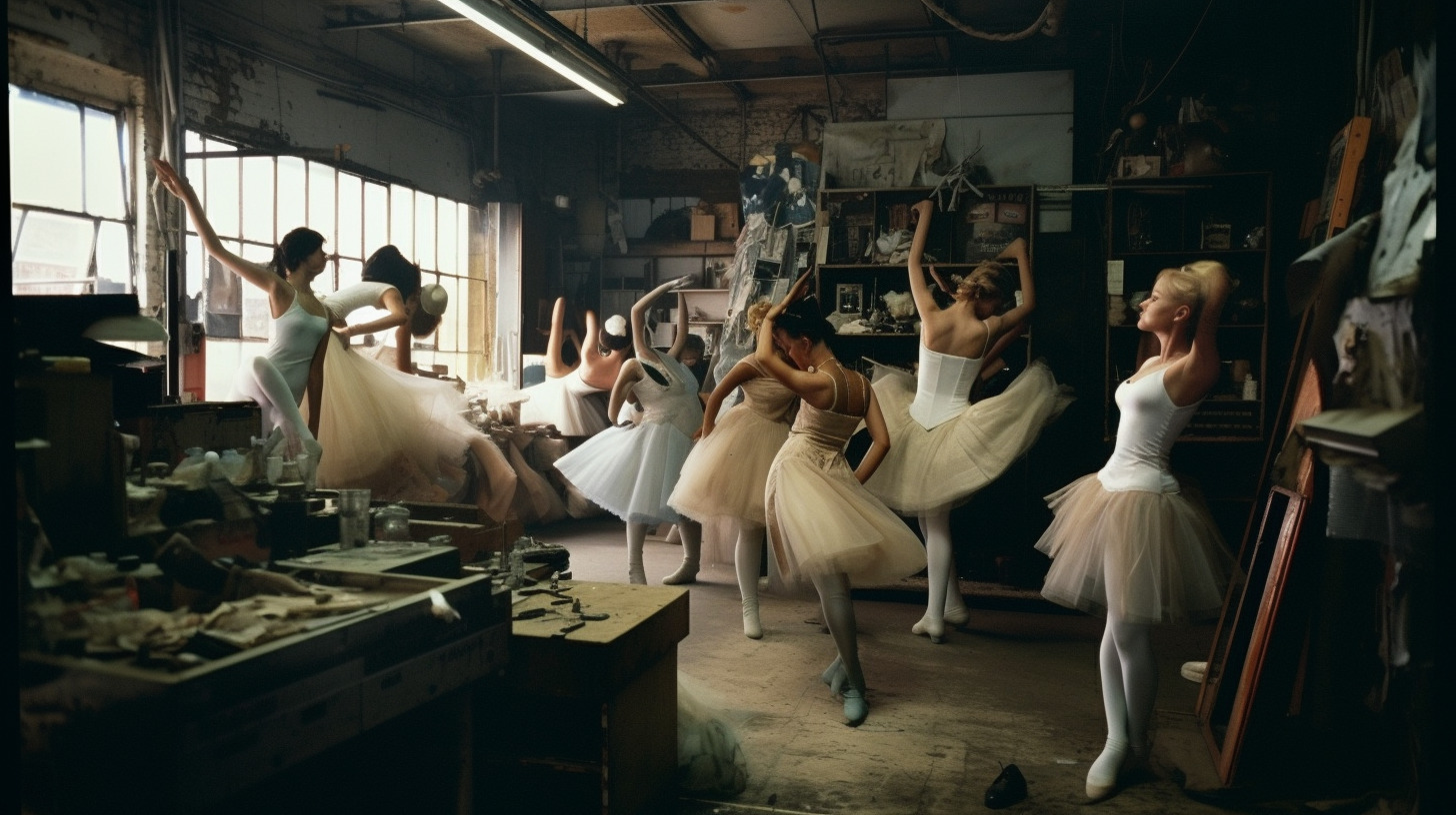 a group of ballerinas in a dance studio