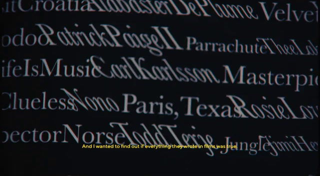 a close up of a text on a black background