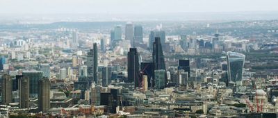 a view of a city from a very tall building