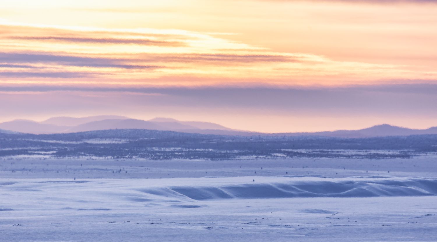 a person walking across a snow covered field