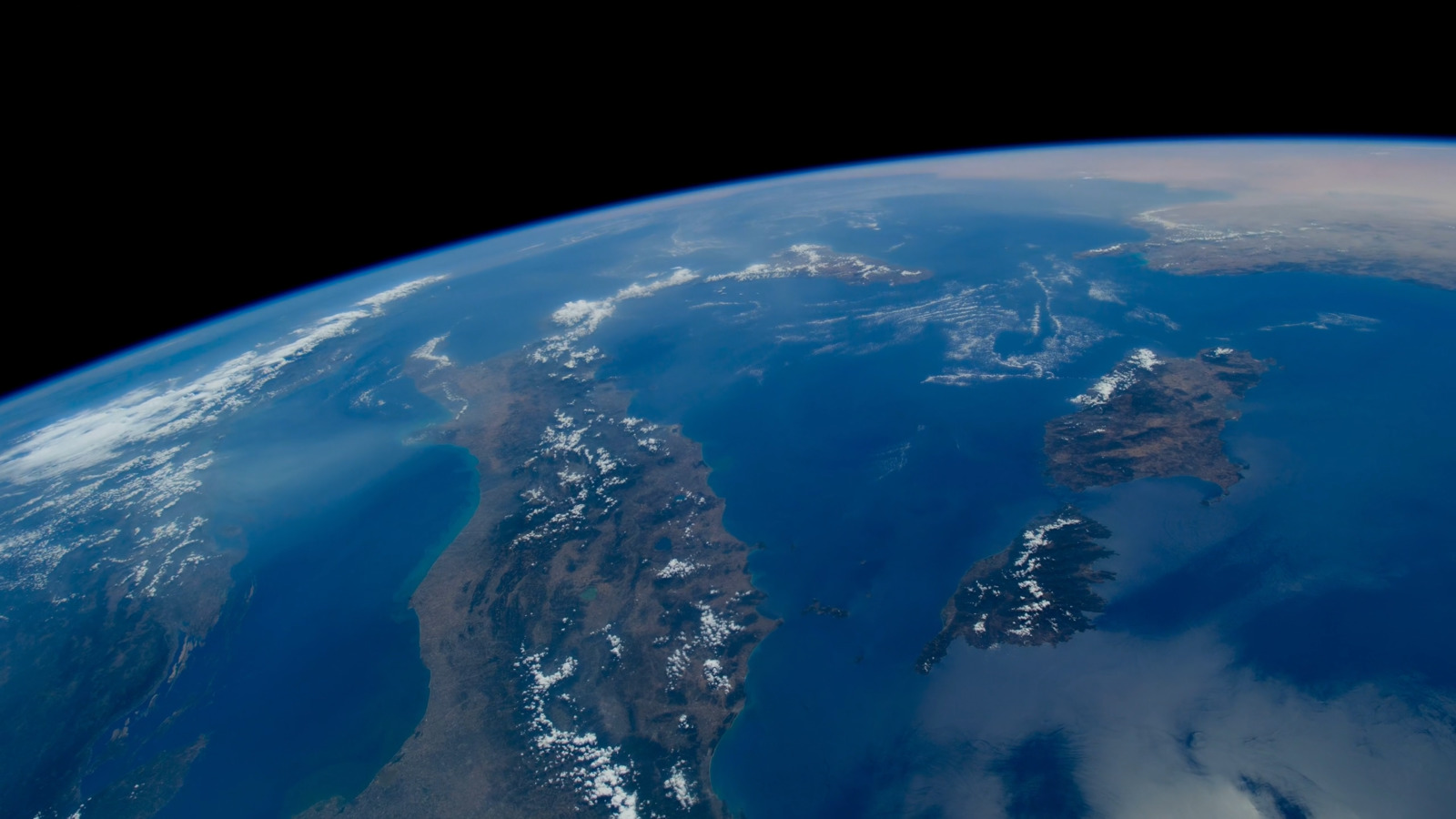 a view of the earth from outer space