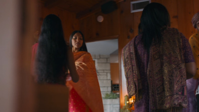 a group of women standing around each other