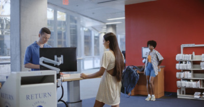 a man and a woman standing in a room