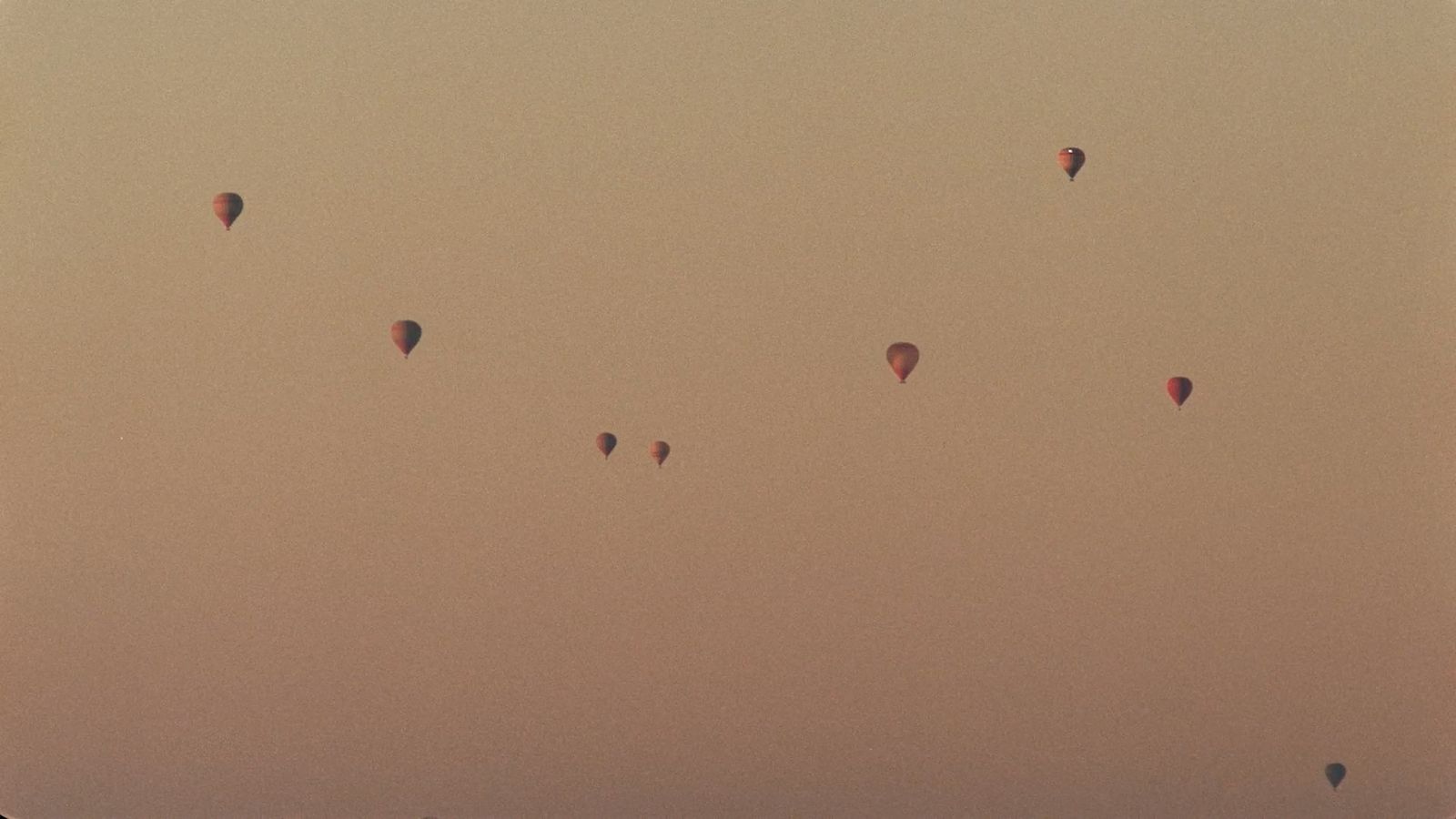 a group of hot air balloons flying in the sky