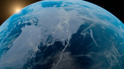 a close up of the earth from space