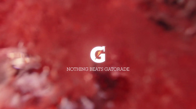 a blurry picture of a red background with the words nothing beats garage