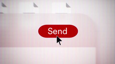 a red button with the word send on it