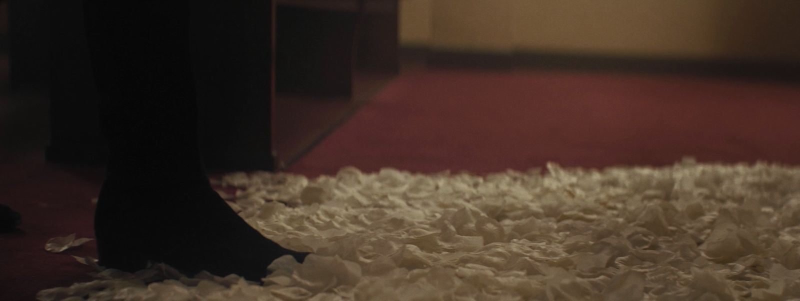 a close up of a person's feet on a rug