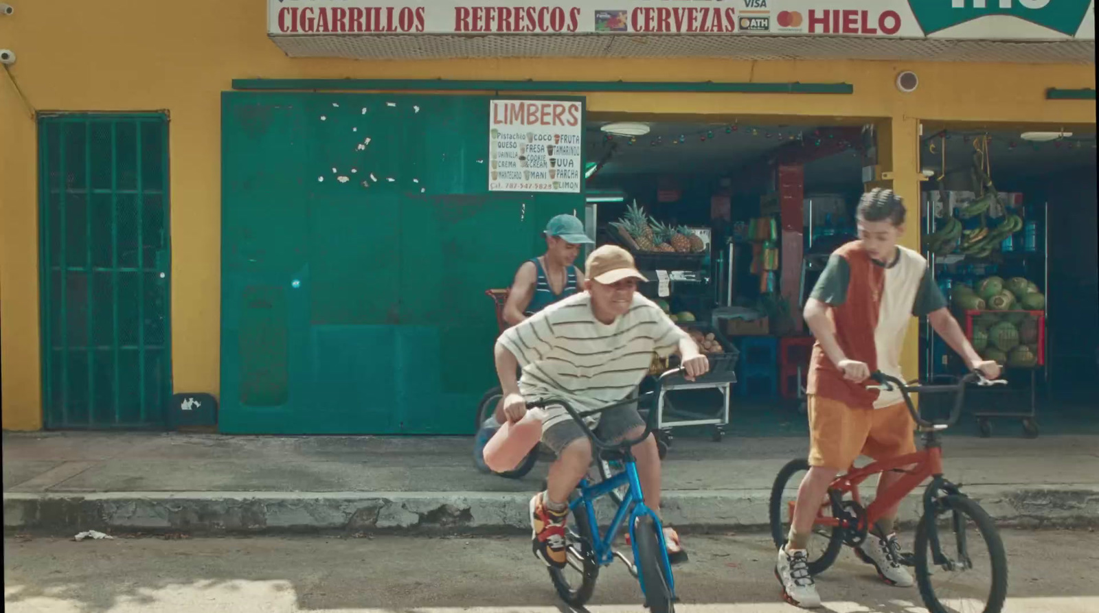 a man riding a bike next to a woman riding a bike