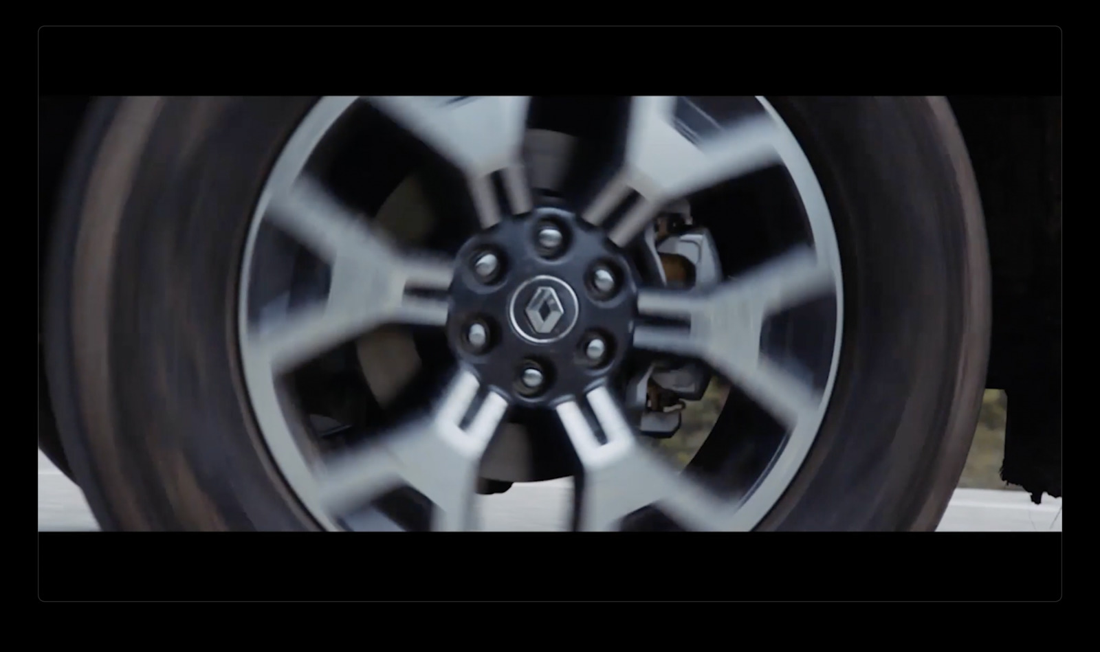 a close up of a wheel on a vehicle