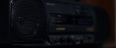 a close up of a stereo system with speakers