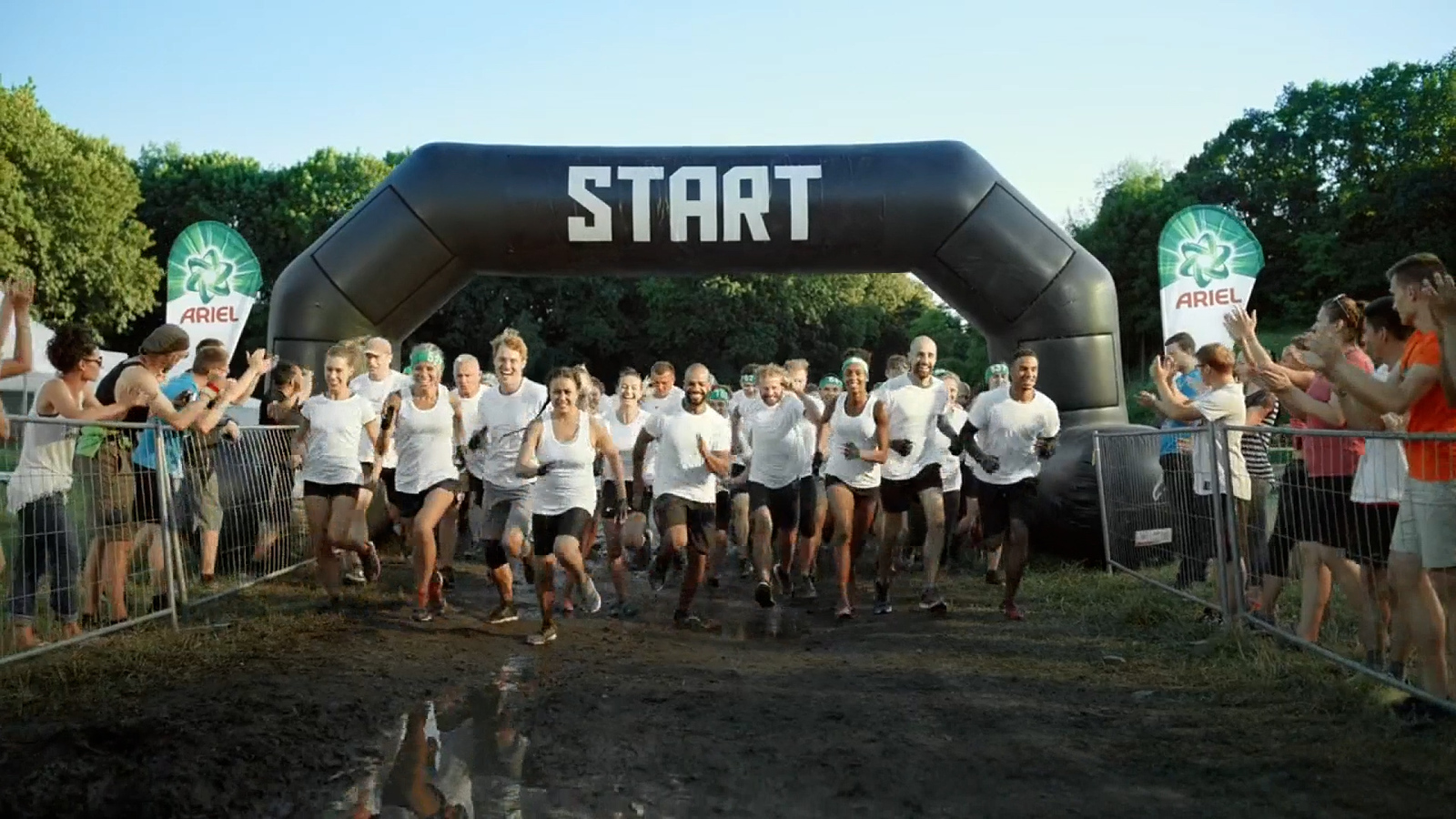 a group of people that are running in a race