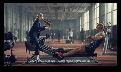 a man and a woman in a gym