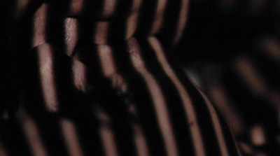 a close up of a person's stripped shirt