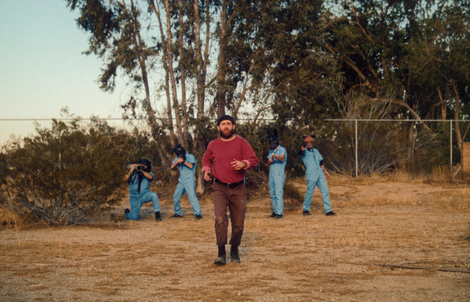 a group of men playing a game of frisbee