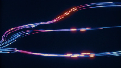 a close up of a pair of blue and red wires