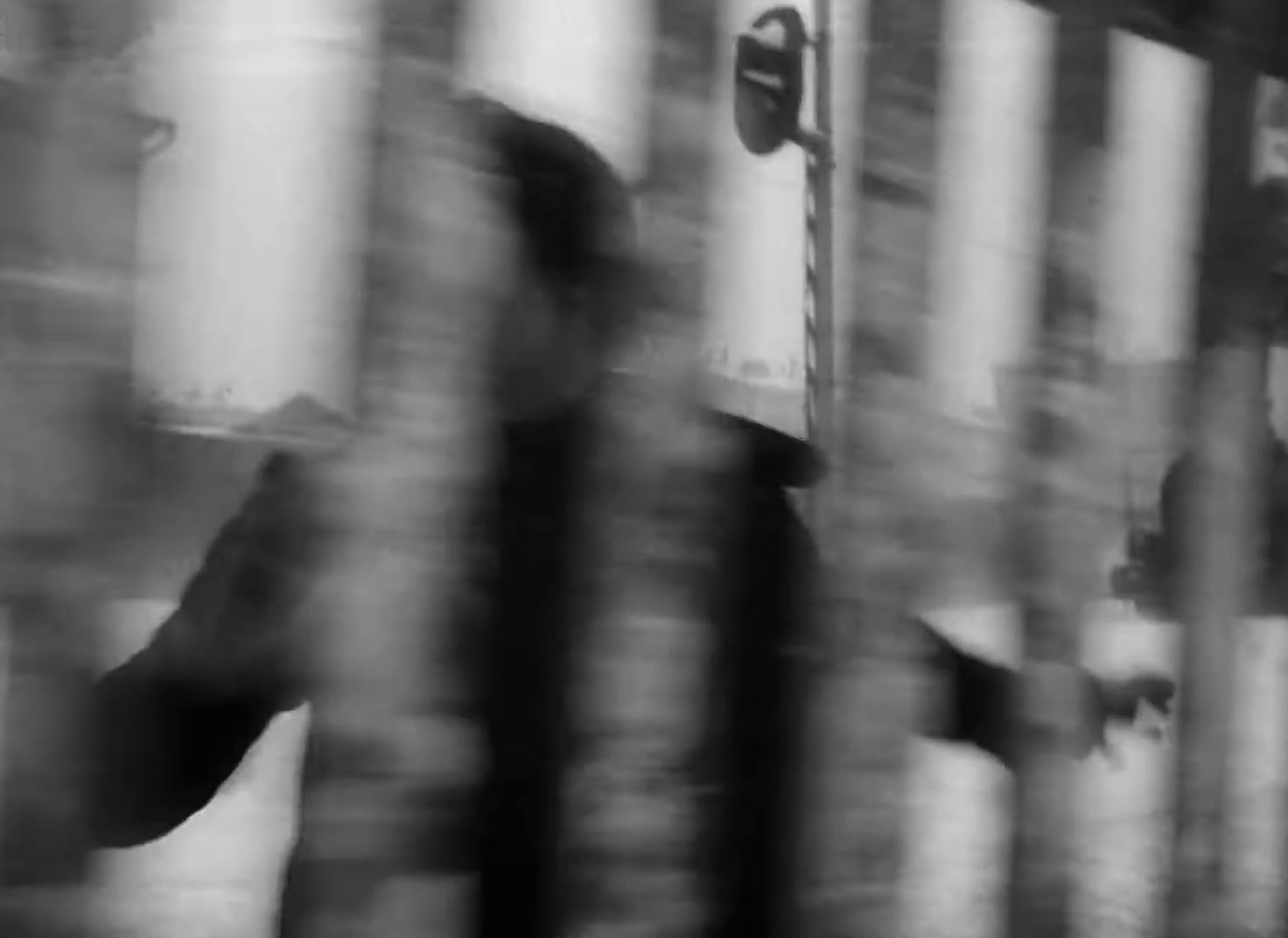 a blurry photo of a person holding an umbrella