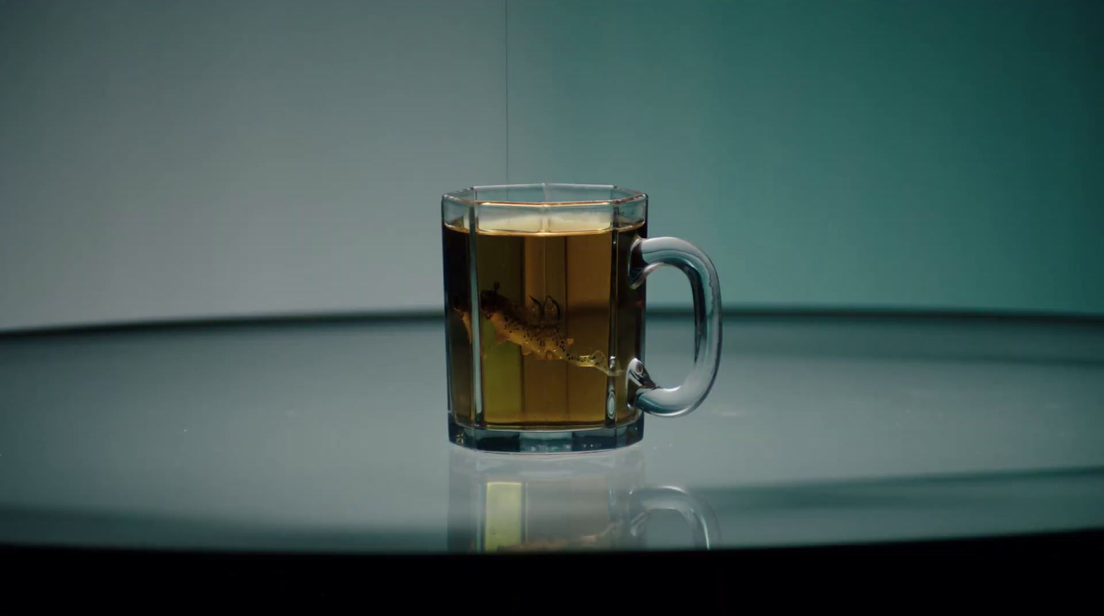 a cup of tea sitting on top of a table