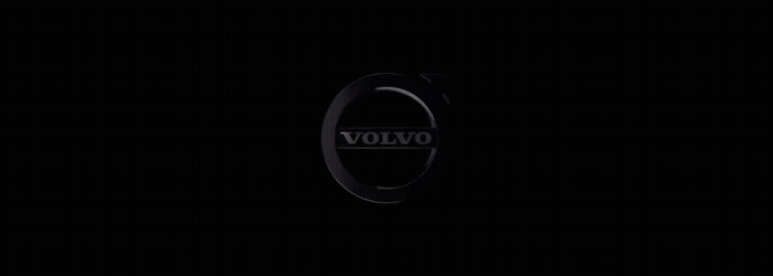 the volvo logo on a black background