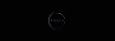 the volvo logo on a black background