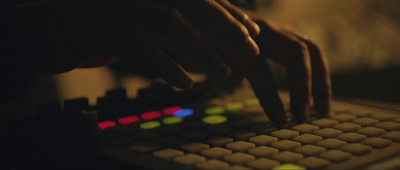 a close up of a person typing on a keyboard