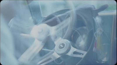 a close up of a steering wheel and dashboard of a car