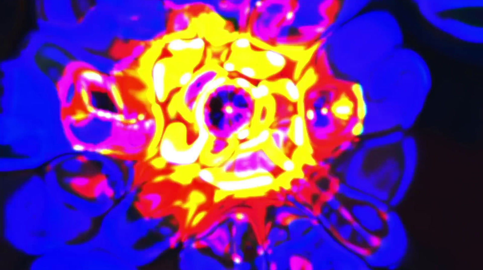 a multicolored image of a circular object