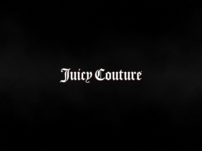 a black and white photo with the word juicy couture