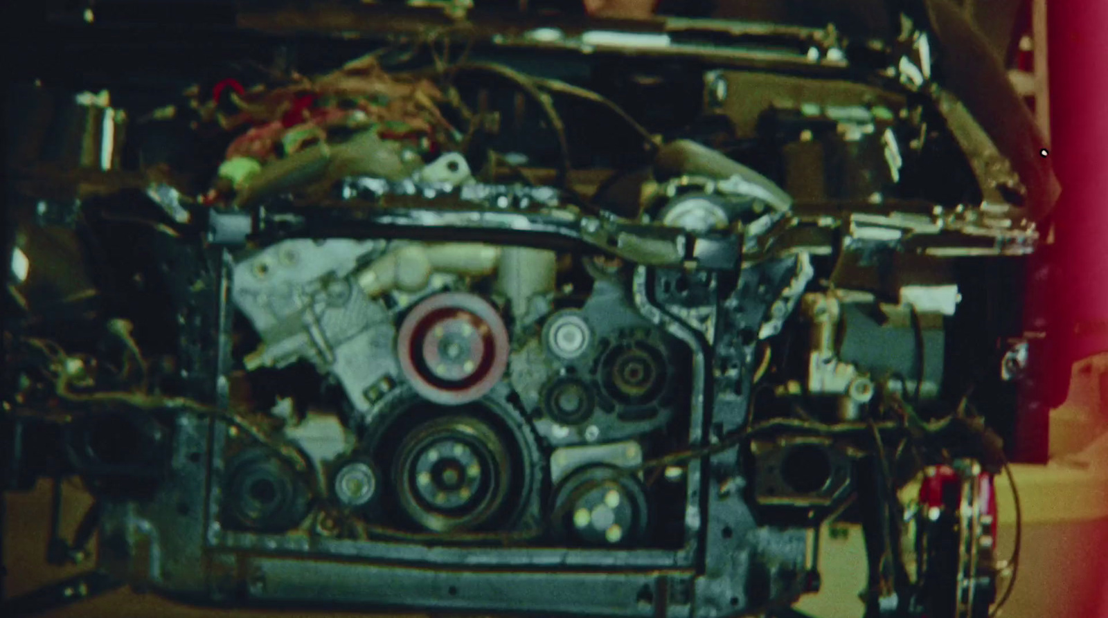 the engine of a car is shown in this image