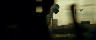 a reflection of a person in a mirror
