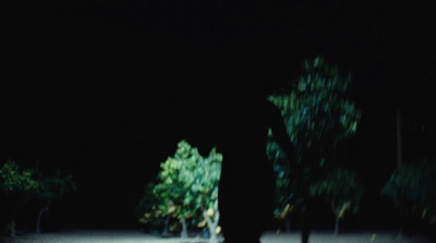 a person standing in the dark with a skateboard