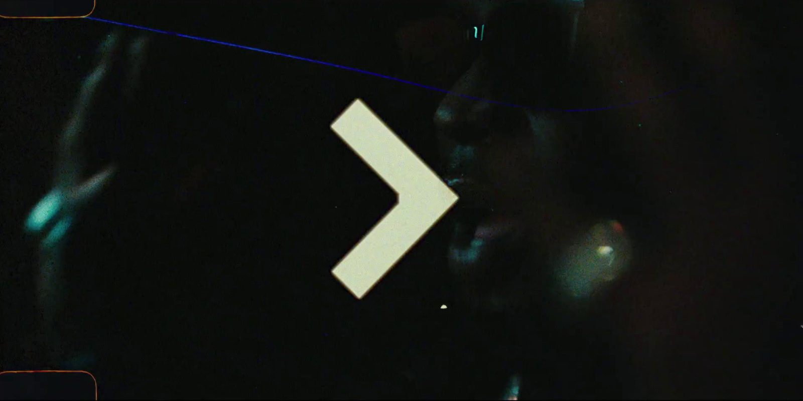 a white arrow pointing to the left on a black background