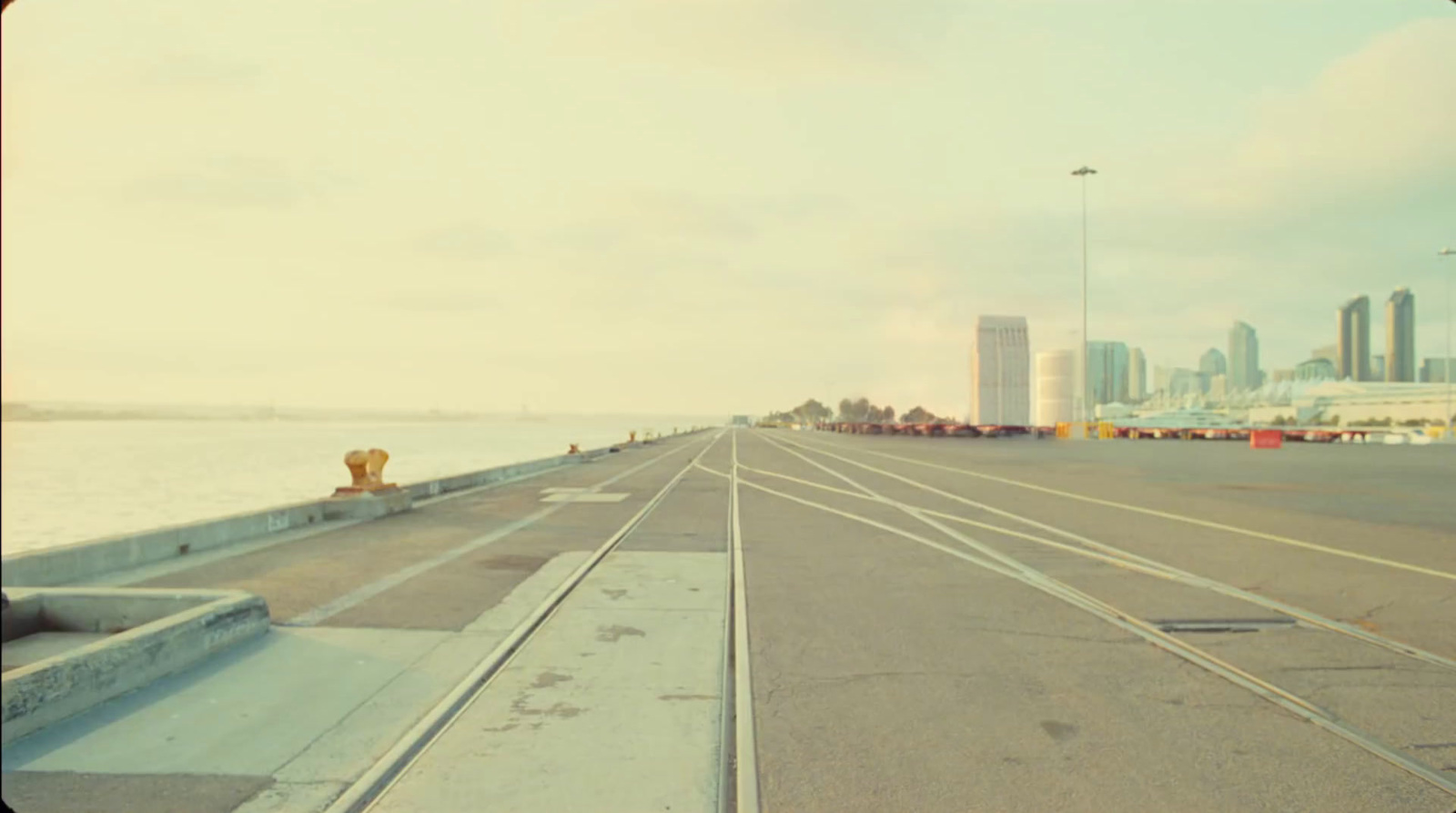 a view of a city from a bridge over a body of water