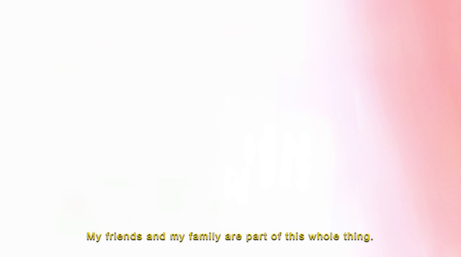 a pink and white background with a quote on it