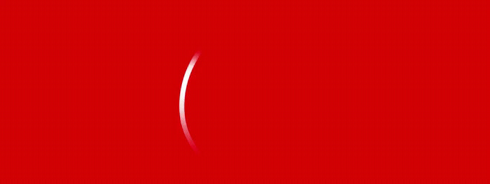 a red background with a curved corner