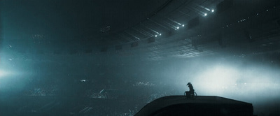 a person standing on top of a stage