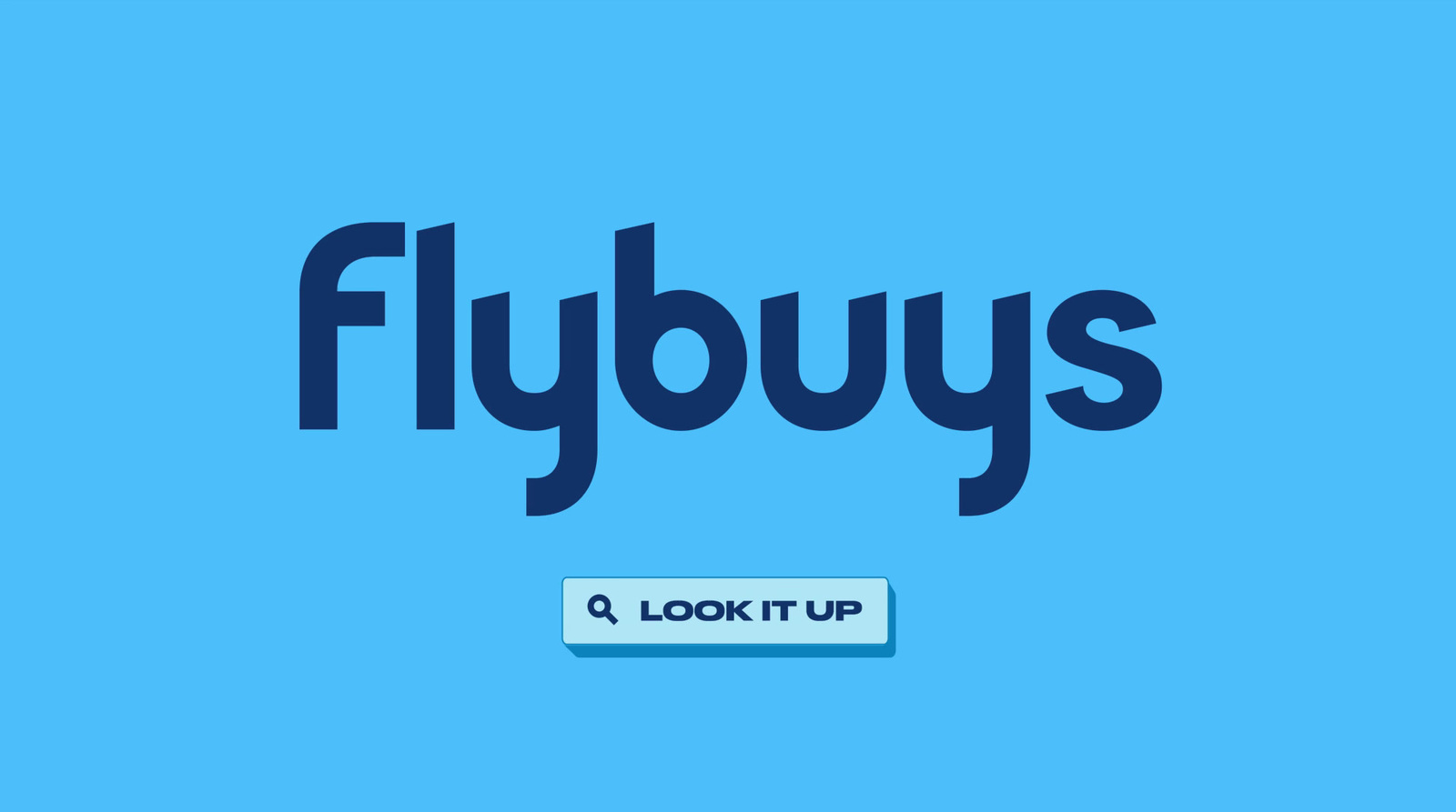 a blue background with the words flybuys on it