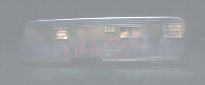 a bus with graffiti on the side of it