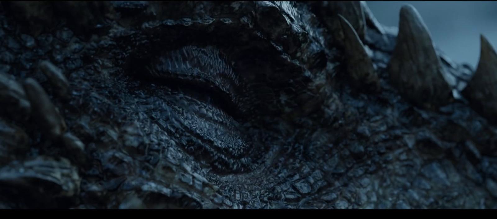 a close up of the face of a dragon