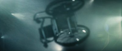 a blurry photo of a bike in a room