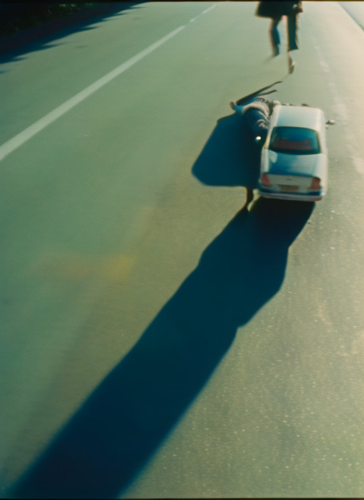 a car that is sitting on the side of the road