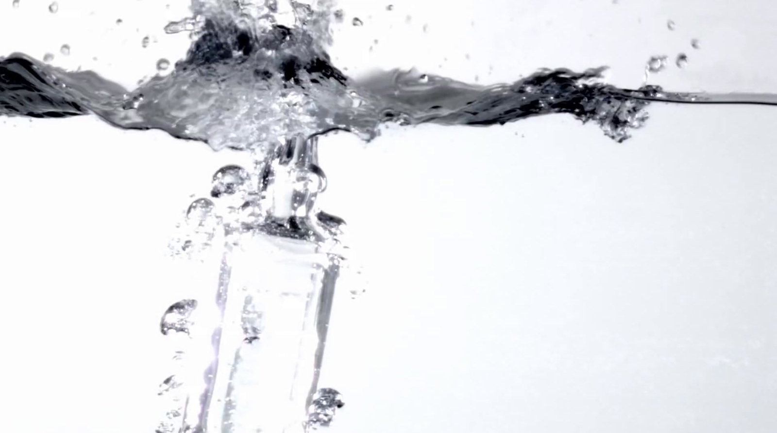 a water splash with a white background