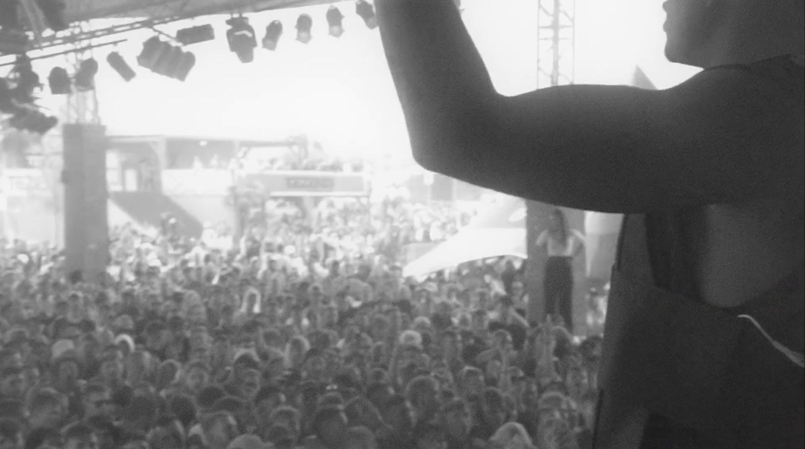 a man standing in front of a crowd of people