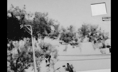 a black and white photo of a basketball hoop