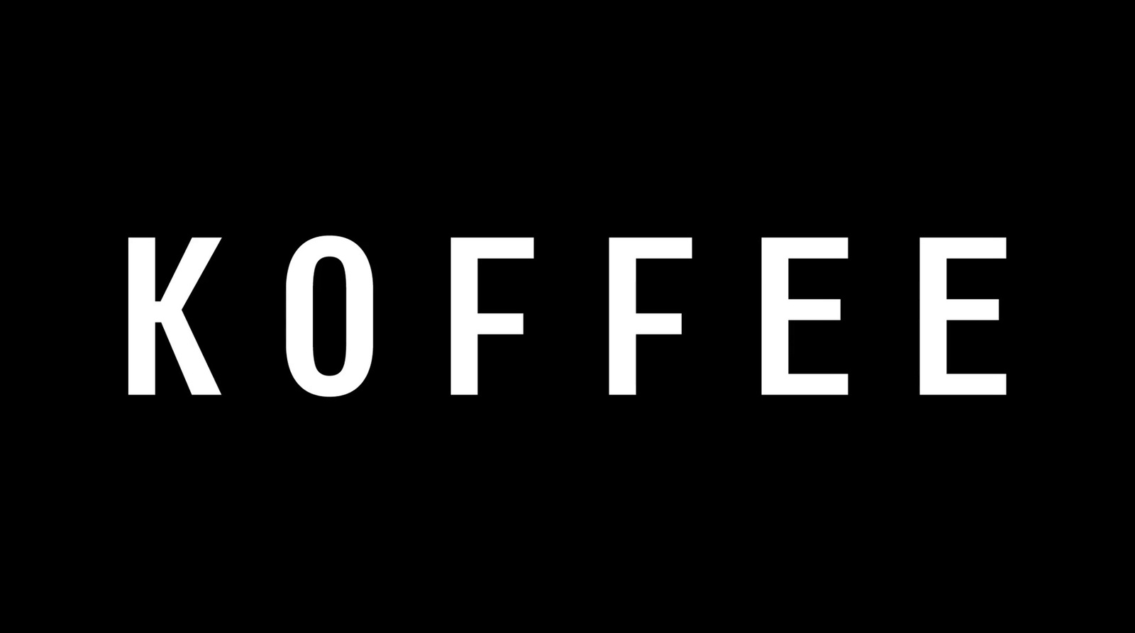 a black and white logo with the words koffe